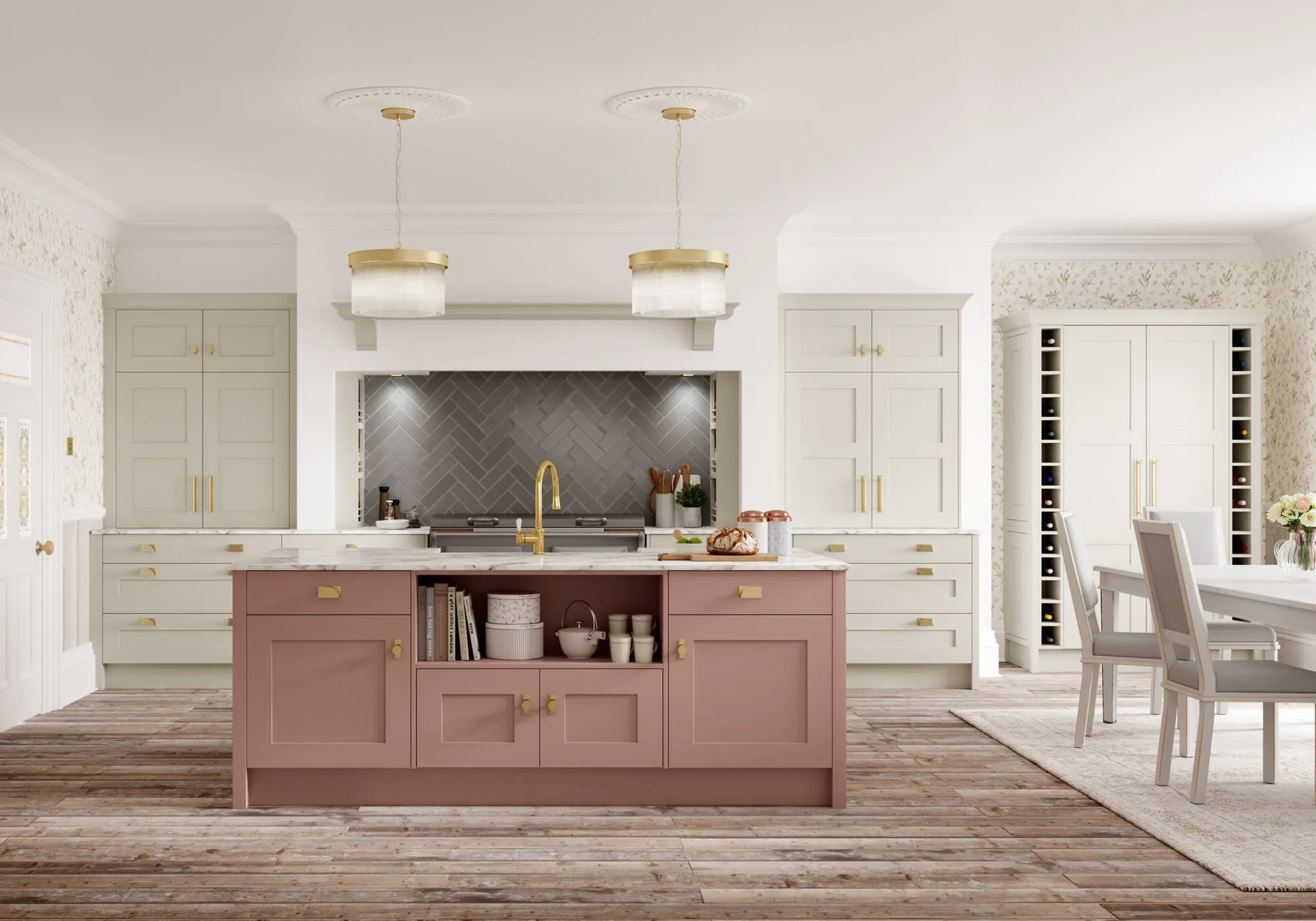 Mottram Harbour Grey Dusky Pink Main Shot 3