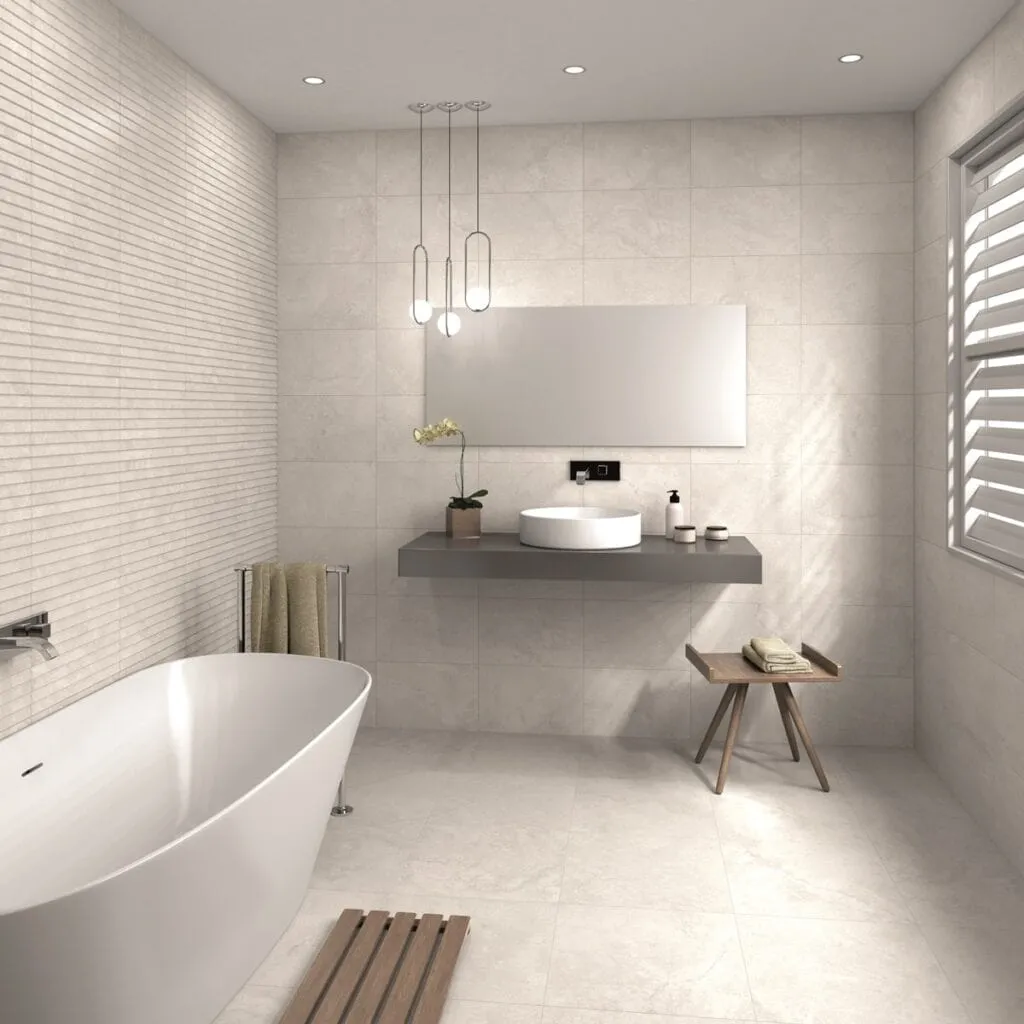 BREEZE WHITE WALL FLOOR SETTING